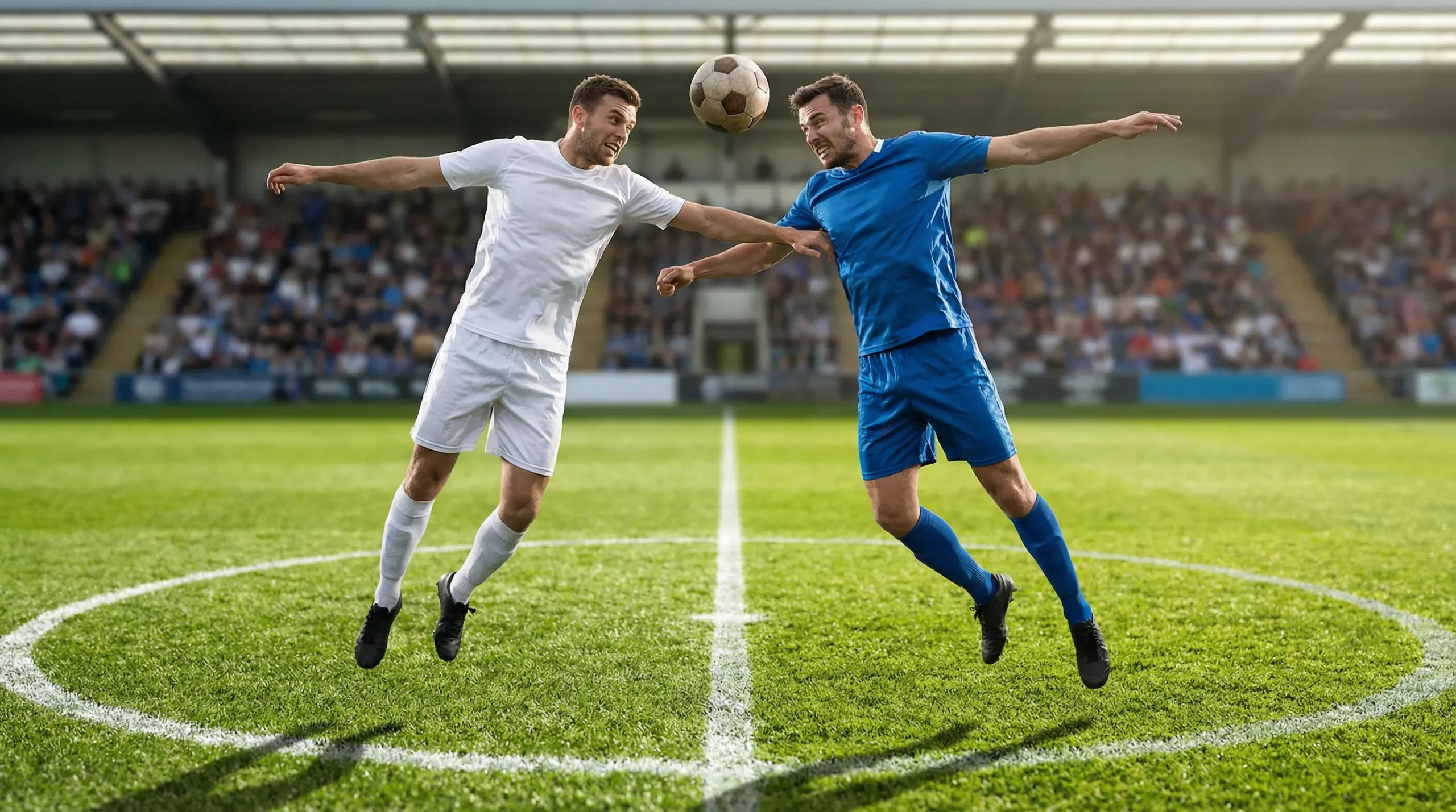 Draw No Bet nel calcio: partita pareggiata sul campo con giocatori a centrocampo, protezione del pareggio